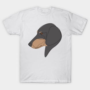 Dachshund - one line drawing T-Shirt